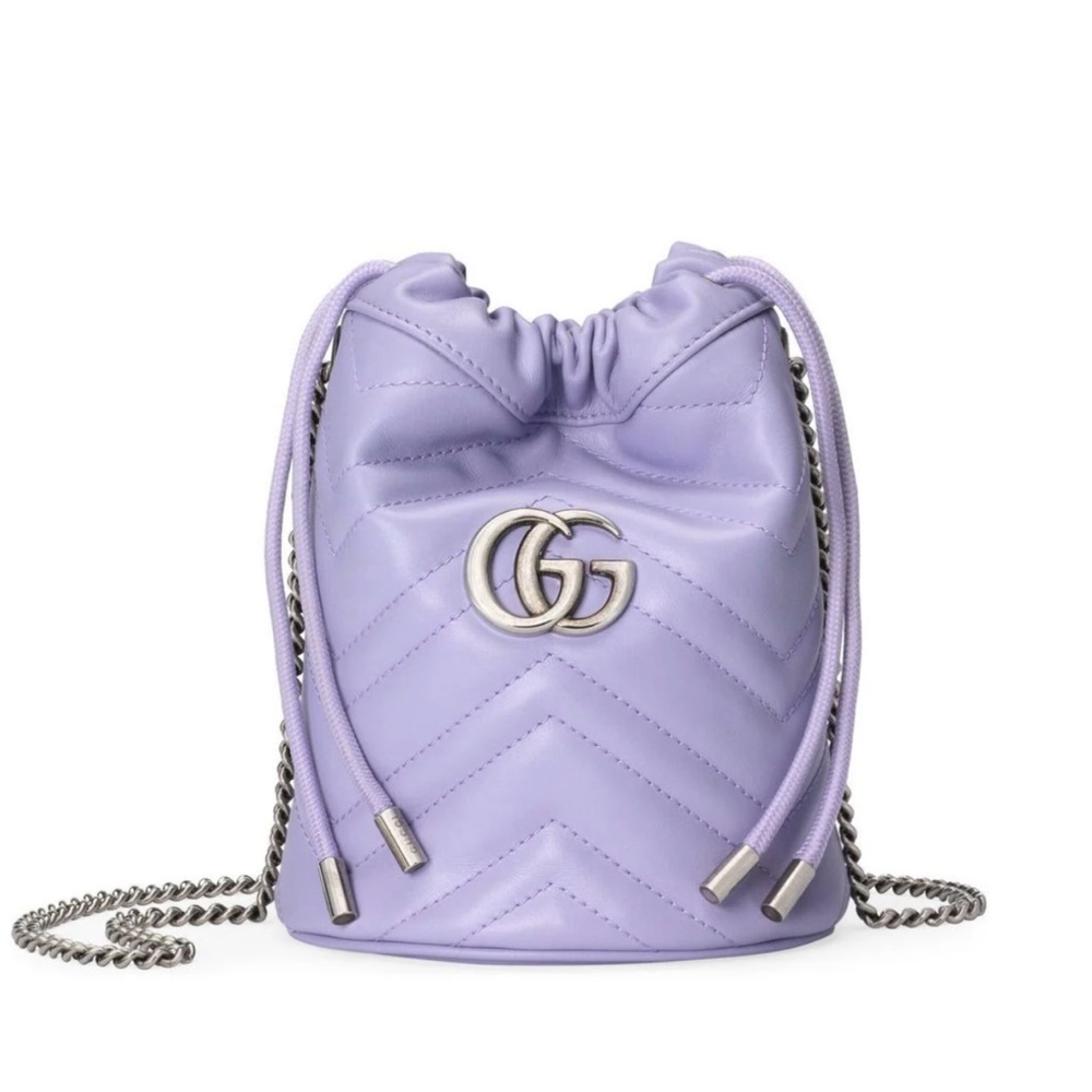 Gucci Marmont Mini Purple Bucket Bag